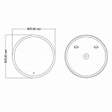 Зеркало Mixline Мия 80x80 4620077041995 с подсветкой фото 2