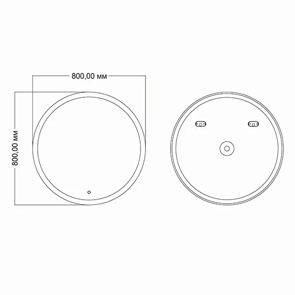 Зеркало Mixline Мия 80x80 4620077041995 с подсветкой фото 2