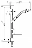 Душевой гарнитур Hansgrohe Croma 100 27777000 фото 2