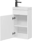 Тумба с раковиной Aquanet Нота 40 подвесная белая левая фото 4