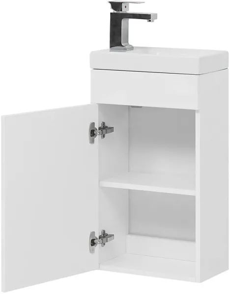 Тумба с раковиной Aquanet Нота 40 подвесная белая левая фото 4