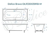 Ванна из искусственного камня Delice Bravo DLR330039RB-M фото 1