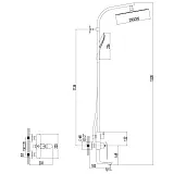 Душевая стойка Lemark Melange LM4962CW со смесителем фото 2