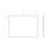 Зеркало Vigo Wing 60x79,40 4640027149960 с подсветкой фото 7