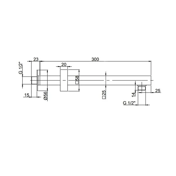 Кронштейн для верхнего душа PAINI 50PZ745QQ30 фото 6