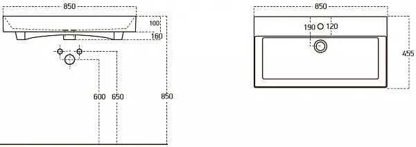 Мебельная раковина OWL 1975 Stence 85 OWLB19-17085 фото 4
