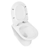 Унитаз Azario Fretta Round AZ-2617E подвесной безободковый с сиденьем микролифт фото 3