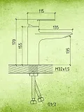 Смеситель для раковины Watersense Lana W00345 фото 3