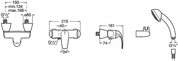 Смеситель Roca M2 5A2068C00 для душа фото 2
