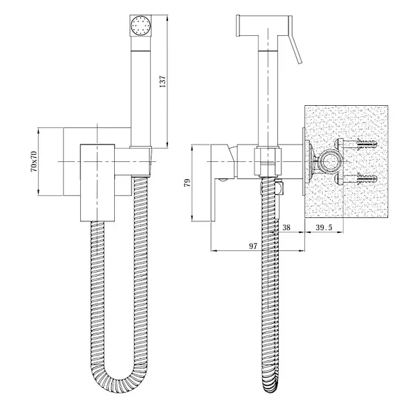 Гигиенический душ ESKO SAMARA SMHSMR фото 3