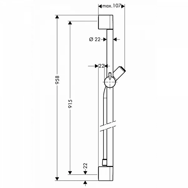 Душевая штанга Hansgrohe Unica 27610000 фото 2