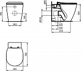 Унитаз Ideal Standard Connect AquaBlade E052401 приставной безободковый фото 3