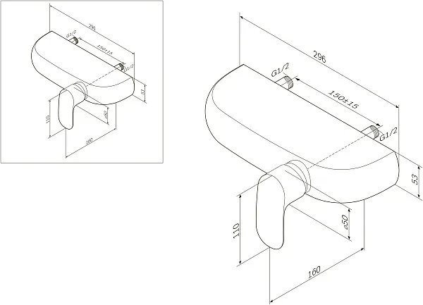 Смеситель для душа AM.PM Sensation F3020000 фото 9