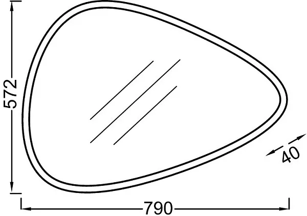 Зеркало Jacob Delafon Nouvelle Vague 79х57 EB3049-NF с подсветкой фото 5