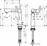 Смеситель Hansgrohe Talis S 72113000 для раковины с донным клапаном фото 2