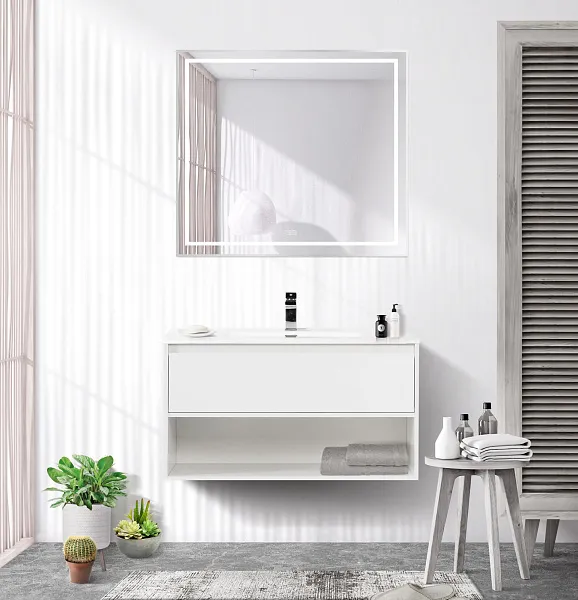 Зеркало BelBagno Kraft 90x80 SPC-KRAFT-900-800-LED-TCH-WARM с подсветкой фото 7