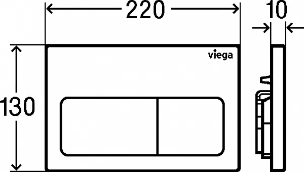 Смывная клавиша для унитазов Viega Visign for Life 5 773731 фото 3