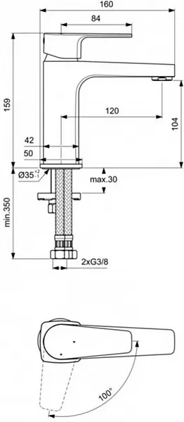 Смеситель Ideal Standard Cerafine D BC687AA для раковины фото 2