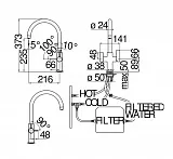 Смеситель Nobili Flag FL96824/3VCR для кухонной мойки фото 2