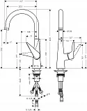 Смеситель Hansgrohe Talis M51 72812000 для кухонной мойки фото 4