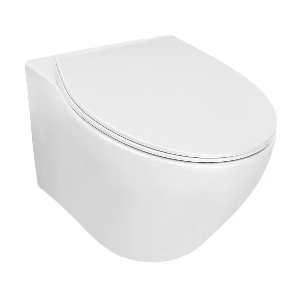 Унитаз Azario Keras AZ-99046W подвесной безободковый с сиденьем микролифт фото 2