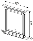 Зеркало Aquanet Селена 82х97 201646 с подсветкой с полочкой фото 5