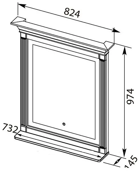 Зеркало Aquanet Селена 82х97 201646 с подсветкой с полочкой фото 5