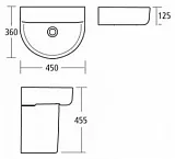 Рукомойник Ideal Standard Connect Arc E796801 45 см фото 4