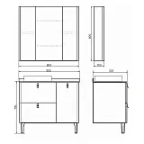 Зеркало-шкаф Comforty Сорренто 88x80 00-00001968CF фото 2