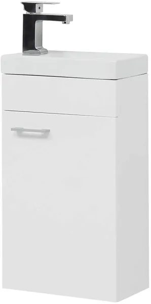 Тумба с раковиной Aquanet Нота 40 подвесная белая правая фото 4