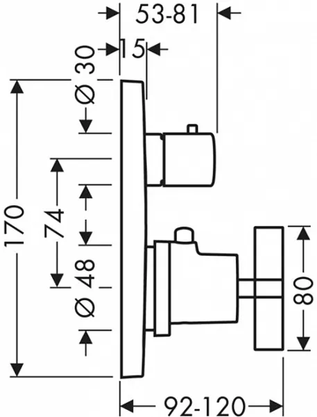 Термостат Axor Citterio 39725000 для ванны с душем фото 3