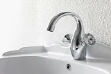 Смеситель Bravat Swan F14287C-ENG для раковины с донным клапаном фото 2