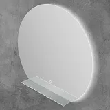 Зеркало BelBagno 90x90 SPC-RNG-900-LED-TCH-MENS с подсветкой с полочкой фото 6