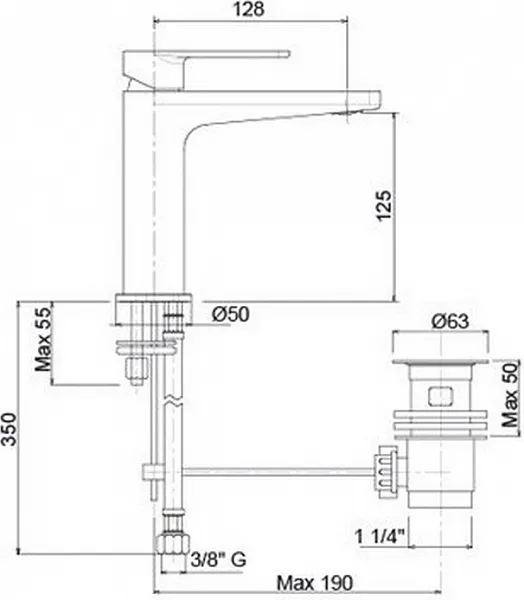 Смеситель Cezares Tirreno TIRRENO-LSM1-01-W0 для раковины фото 2