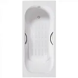 Ванна чугунная Delice Malibu 180x80 DLR230610R-AS с отверстиями под ручки и антискользящим покрытием фото 1