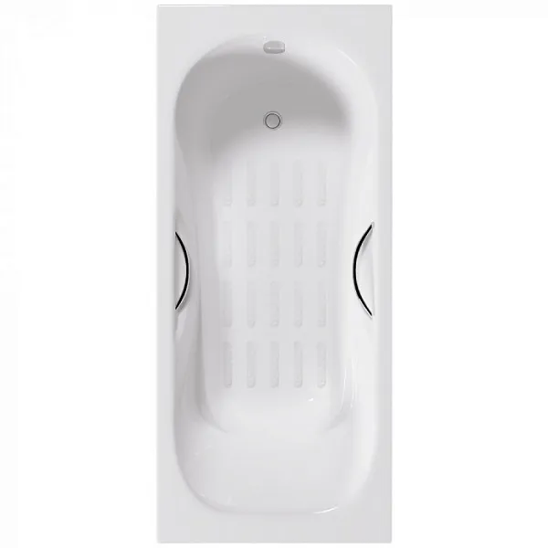 Ванна чугунная Delice Malibu 180x80 DLR230610R-AS с отверстиями под ручки и антискользящим покрытием фото 1