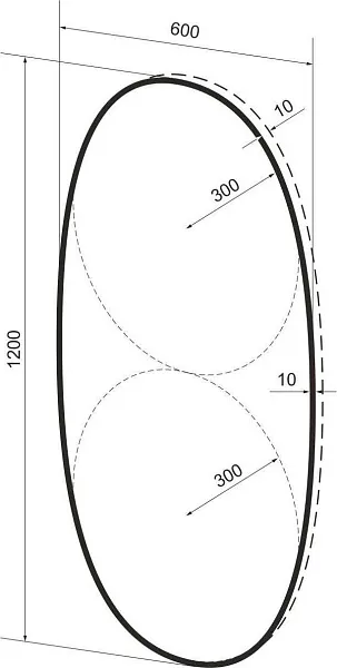 Зеркало Wellsee 7 Rays' Spectrum 60x120 см 172201480 фото 9