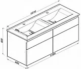 Раковина Бриклаер Агат 121D см 2120XX-805 фото 4