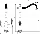 Смеситель ZorG Sanitary ZR 349 YF BR для кухонной мойки фото 2