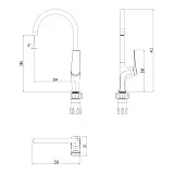 Смеситель Lemark Bronx LM3705GM для кухонной мойки фото 2