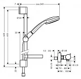 Душевой гарнитур Hansgrohe Croma 100 27034000 фото 2
