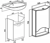 Мебель для ванной Runo Фортуна 50 напольная фото 8
