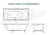 Ванна из искусственного камня Delice Dolce DLR330058R-G фото 1