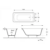 Ванна чугунная Delice Prestige 175x75 DLR230611R-AS с отверстиями под ручки и антискользящим покрытием фото 2