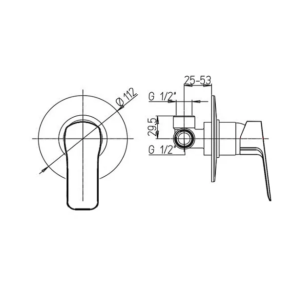 Встраиваемый смеситель PAINI Viva Style P4CR690 фото 3