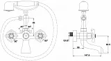 Смеситель Kaiser Carlson Style 44222-3/44223-3 GOLD для ванны с душем фото 5