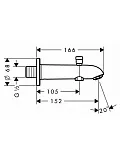 Излив Hansgrohe Talis 13423000 для ванны с душем фото 2