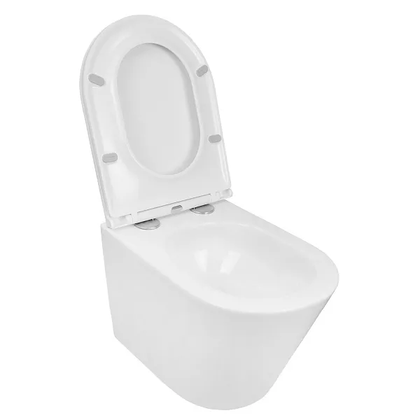 Унитаз Azario Teramo AZ-0053-UQ3 подвесной безободковый с сиденьем микролифт фото 3