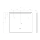 Зеркало Vigo Geometry Luxe 70x79,40 4630297361780 с подсветкой фото 7