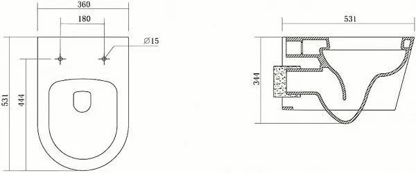 Унитаз Aquatek Оберон AQ1363W-00 подвесной с микролифтом фото 5